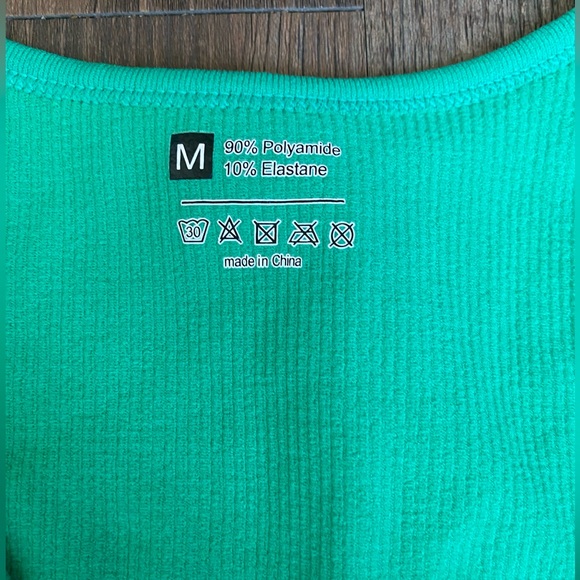 NWOT Green Crop Tank - Picture 3 of 3
